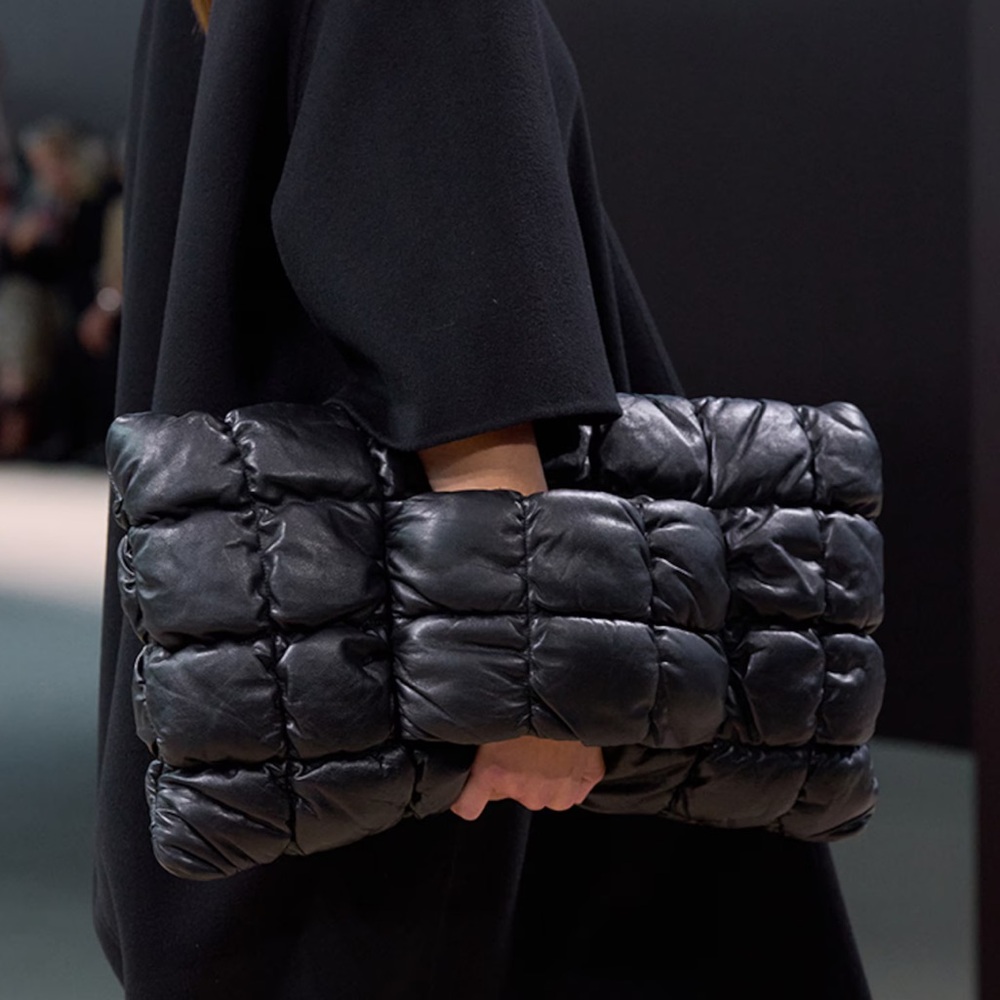 COS Black Quilted Puffer Shoulder Clutch - Picture 1 of 13
